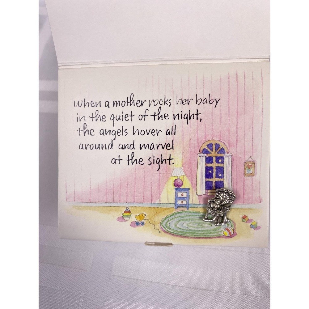 Hallmark Rocking Chair Lapel Pin on Card Vintage Sentimental Motherhood